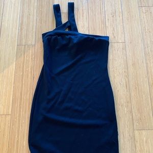 Black Dress - one shoulder strap